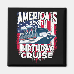 Americas 250th Birthday Cruise 2026 Patriotic Magnet