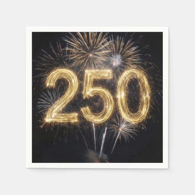America's 250th Birthday Fireworks Napkin (Front)