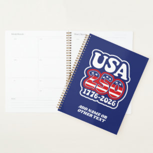 America's 250th Birthday - Groovy USA 2026 Planner