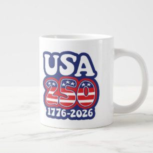 America's 250th Birthday - Groovy USA 250 Large Coffee Mug