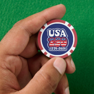 America's 250th Birthday - Groovy USA 250 Poker Chips