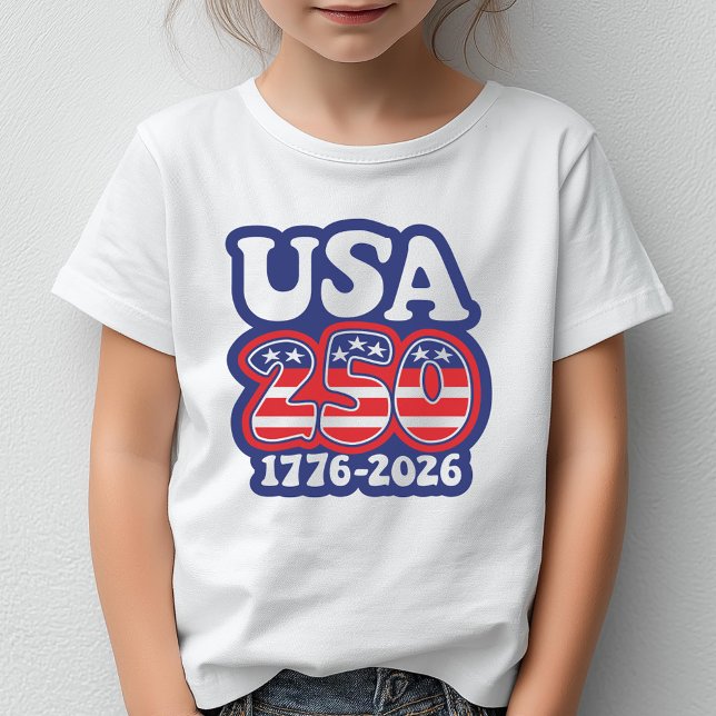 America's 250th Birthday - Groovy USA 250 T-Shirt (Celebrate America and the 250 Birthday - 1776-2026)