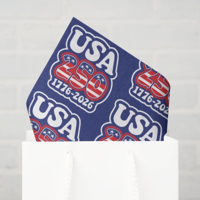 America's 250th Birthday - Groovy USA 250 Tissue Paper (Gift Bag)