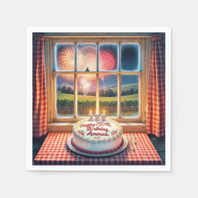 America's 250th Birthday Party Napkin (Front)