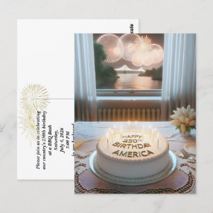 America's 250th Birthday Party Postcard