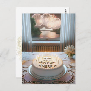 America's 250th Birthday Party Postcard