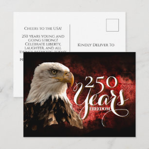 America's 250th Birthday Patriotic Eagle Postcard