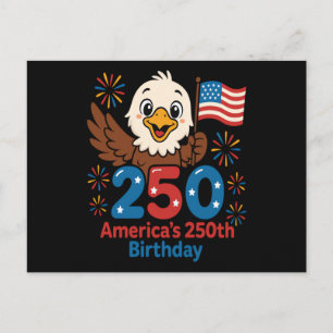 America's 250th Birthday - US Flag 250 Years Anniv Holiday Postcard