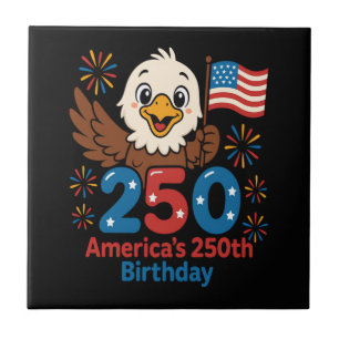 America's 250th Birthday - US Flag 250 Years Anniv Tile