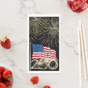 America's 250th Birthday With Sparklers Napkin