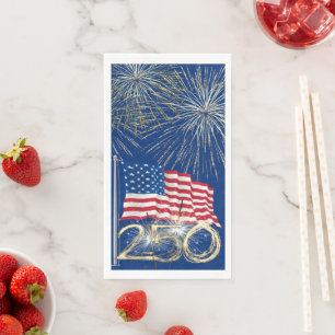 America's 250th Birthday With Sparklers Napkin