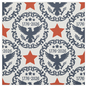 America's 250th Heritage Eagle & Stars Red Navy Fabric