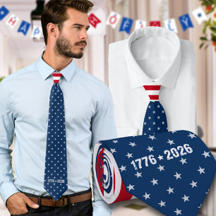 America's 250th Stars And Stripes1776-2026 Tie