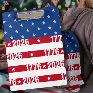 America's 250th Stars & Stripes 1776 2026 Clipboard