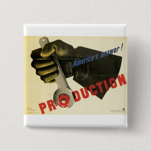 America's Answer! Production 15 Cm Square Badge
