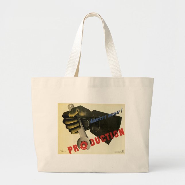 America's Answer! Production Large Tote Bag (Front)