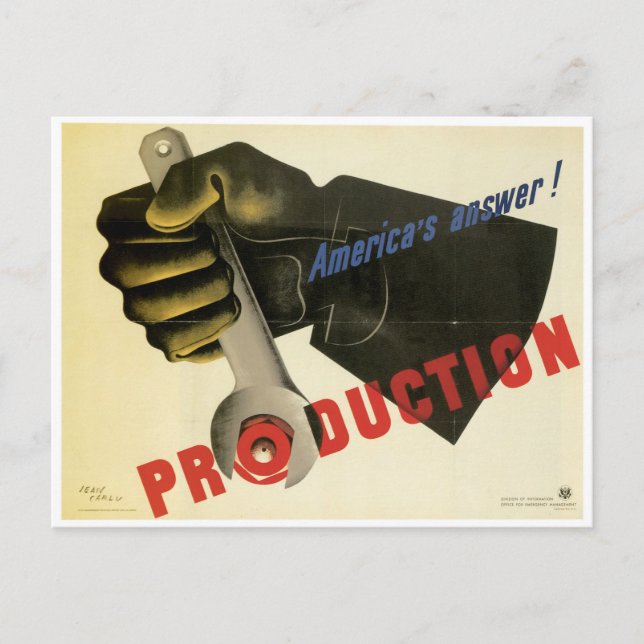 America's Answer! Production Postcard (Front)