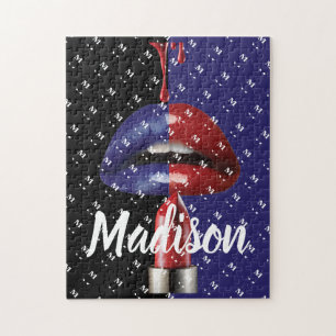 America's Beauty Makeup Girl Custom Personalised Jigsaw Puzzle