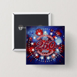 America's Birthday Semiquin Graphic Firework Burst 15 Cm Square Badge