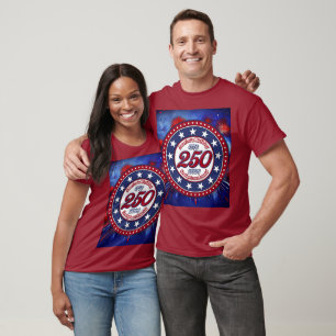America's Birthday Semiquin Graphic Fireworks RWB T-Shirt