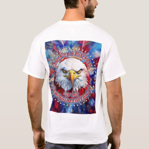 America's Birthday Semiquin Red Eagle Fireworks T-Shirt