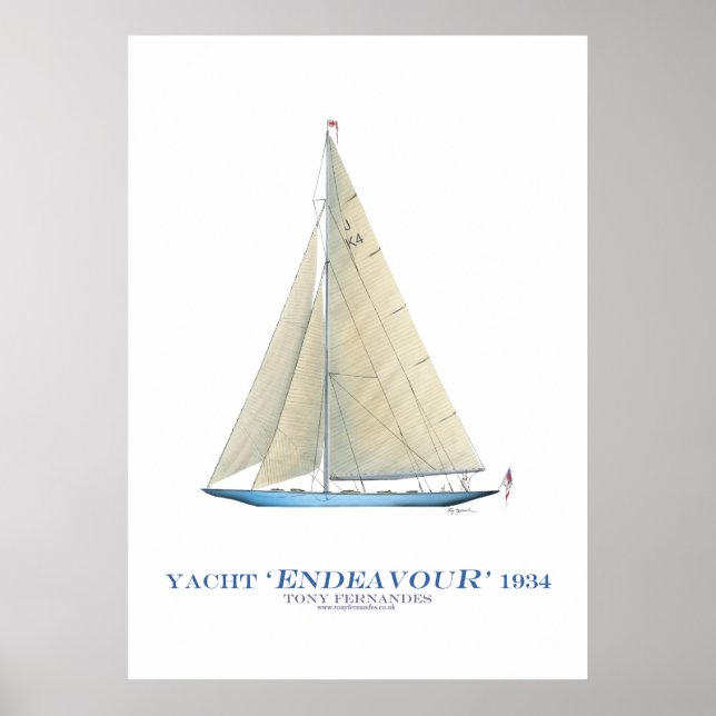 americas cup yacht 'endeavour', tony fernandes poster (Front)