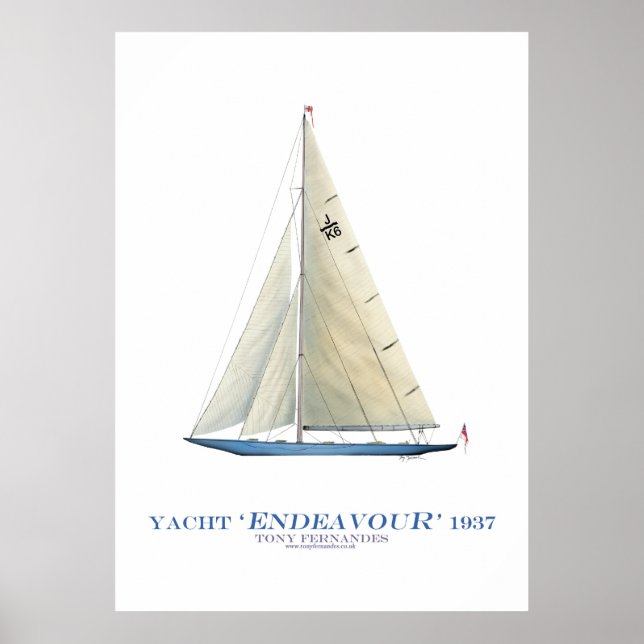 americas cup yacht 'endeavour', tony fernandes poster (Front)