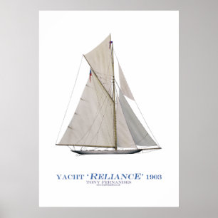 americas cup yacht 'reliance', tony fernandes poster