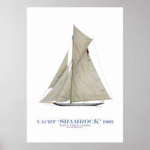 americas cup yacht 'shamrock', tony fernandes poster