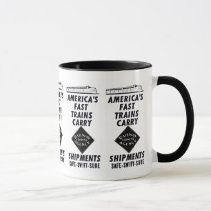America's Fast Trains Carry Railway Express Mug