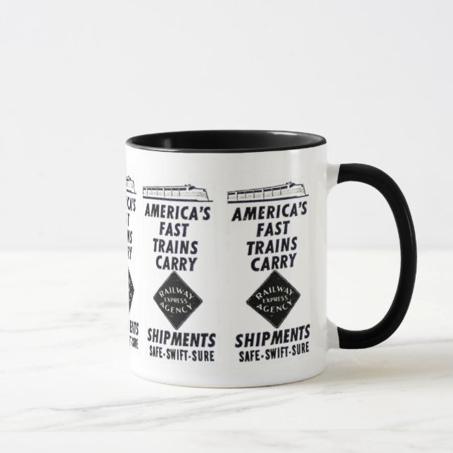 America's Fast Trains Carry Railway Express Mug (Right)