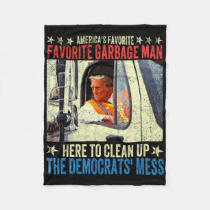 America's Favorite Garge Man Trump Rides In Garge Fleece Blanket