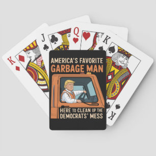 America's Favourite Garbage Man Trump 45 47 USA Playing Cards