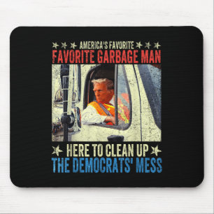 Americas Favourite Garbage Man Trump Rides In Garb Mouse Mat