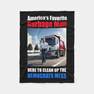 Americas Favourite Garbyge Man Here To Clean_up Th Fleece Blanket