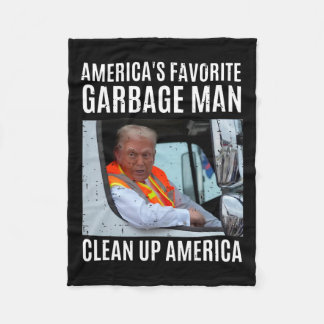America's Favourite Garge Man Clean Up America Fun Fleece Blanket