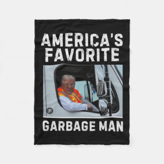 America's Favourite Garge Man Trump 2024  Fleece Blanket