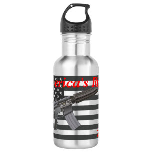 Americas Favourite Rifle USA Flag AR15 Personalise 532 Ml Water Bottle