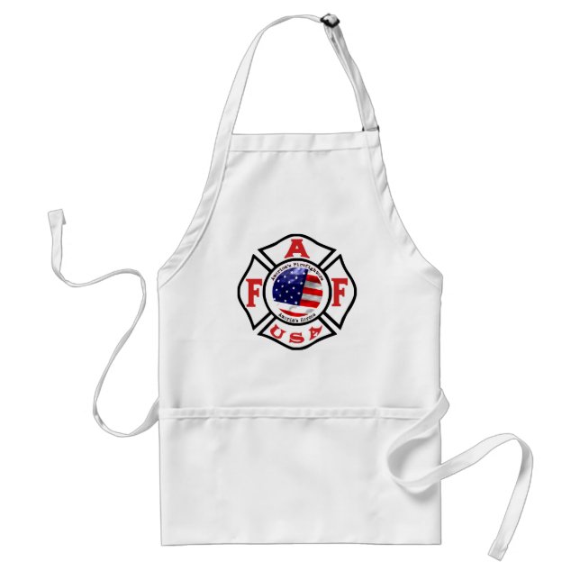 America's Fire Fighters Flag Logo Standard Apron (Front)