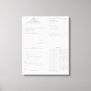 America's First Income Tax Form 1040 from 1913  Canvas Print