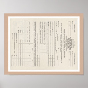 America's First Income Tax Form 1040 Poster