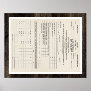America's First Income Tax Form 1040 Poster