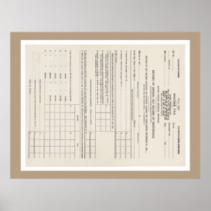 America's First Income Tax Form 1040 Poster