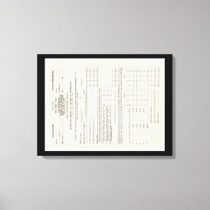 America's First Income Tax Form Canvas Print