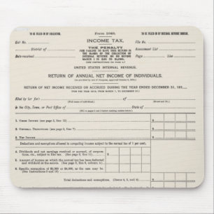 America's First Income Tax Form Mousepad