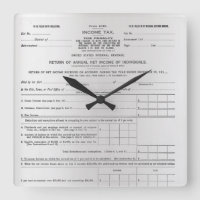 America's First Income Tax Form Silver Grey Black