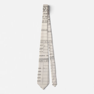 America's First Income Tax Form Tie