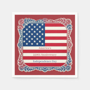 America's Flag 250th Anniversary Independence Day  Napkin