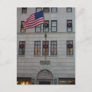 America's Flag Flying Proudly at Bergdorf's NYC Postcard