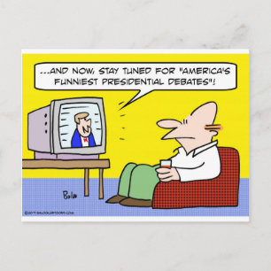 americas funniest presidential debates postcard